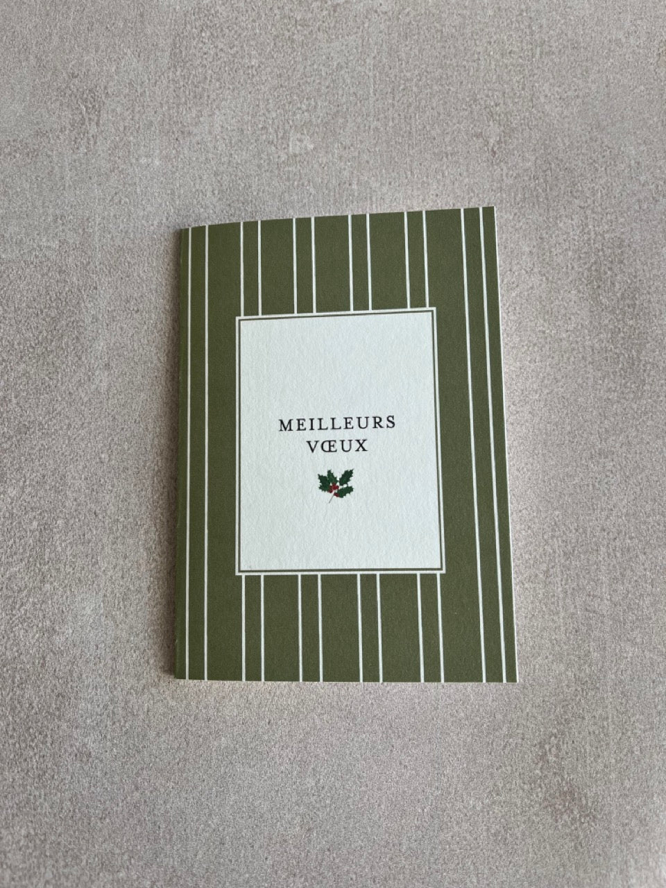 Carte de voeux papier coton