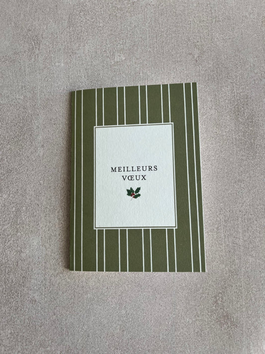 Carte de voeux papier coton