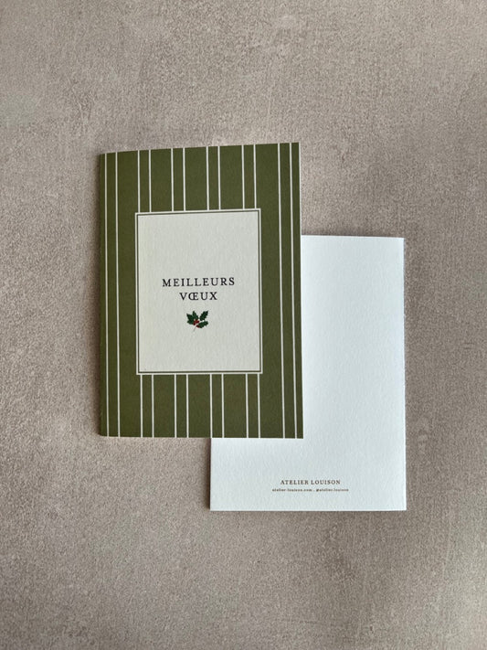 Carte de voeux papier coton 300g