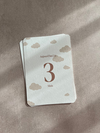 Cartes étapes bébé - Nuages