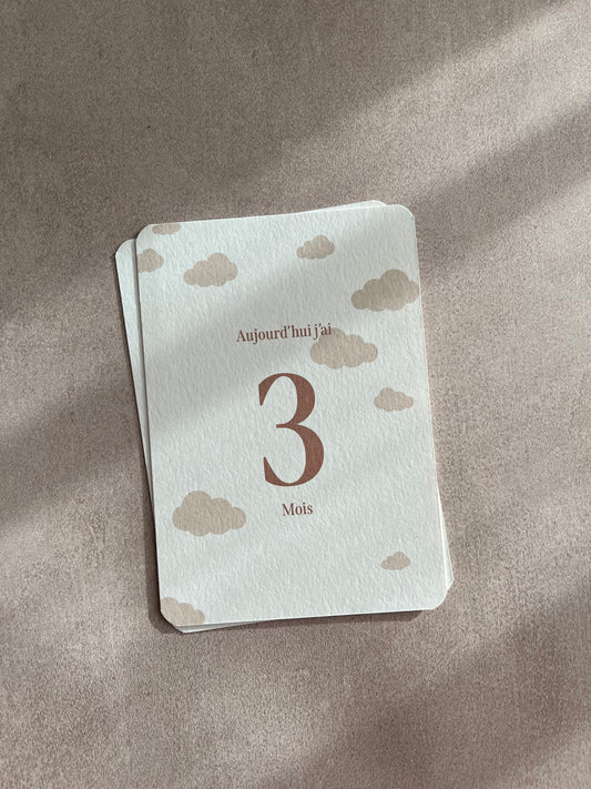 Cartes étapes bébé - Nuages