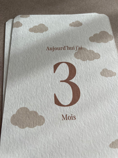 Cartes étapes bébé - Nuages