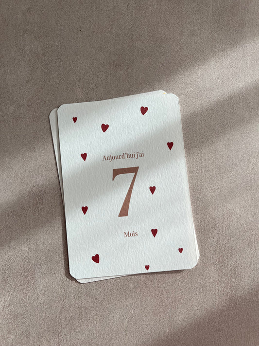 Cartes étapes bébé - Petit Coeur