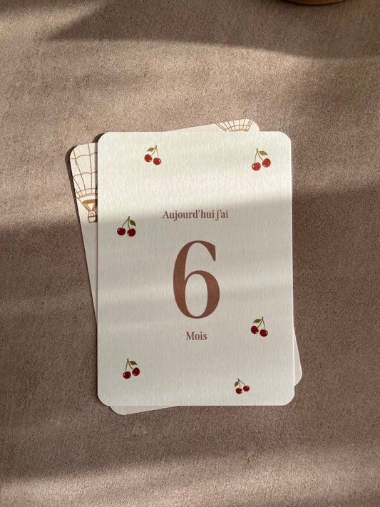 Cartes étapes bébé - Cherry