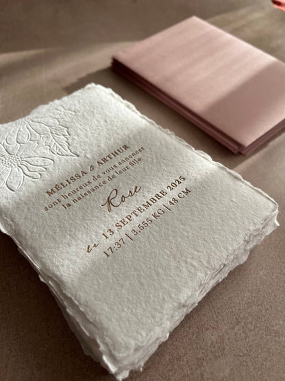 Faire-part en letterpress