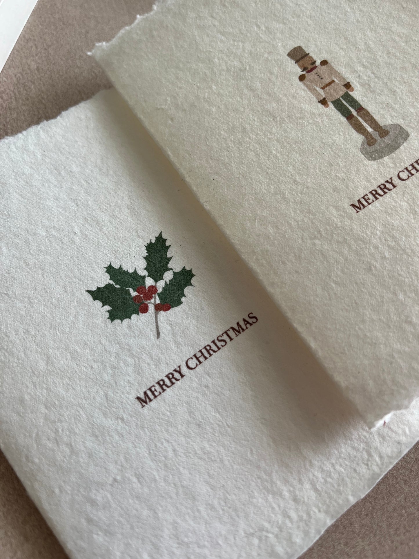 Cartes de Noël papier fait main - Merry Christmas