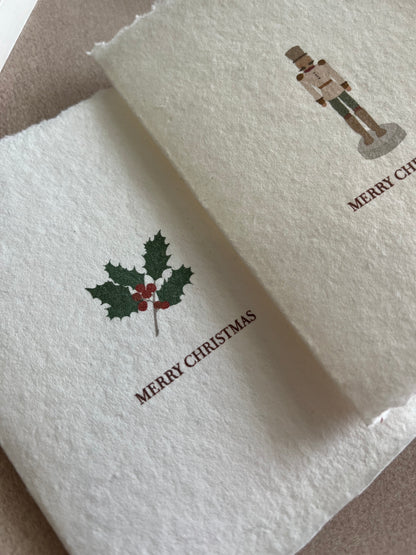 Cartes de Noël papier fait main - Merry Christmas