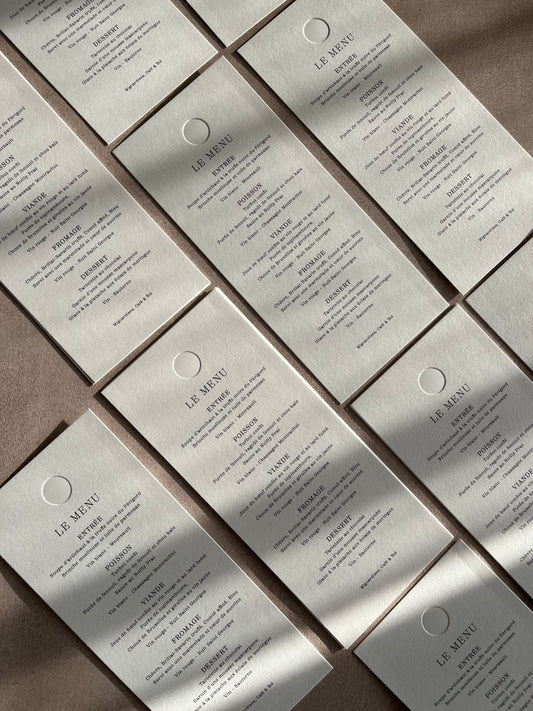 Menu mariage - Moon