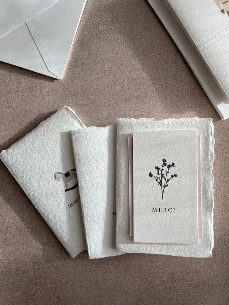 Cartes de Noël papier fait main - Merry Christmas